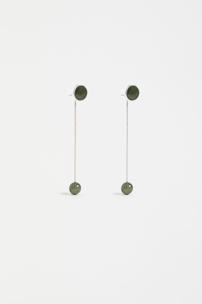 Laspar Long Drop Earring Earrings - ELK | DARK OLIVE