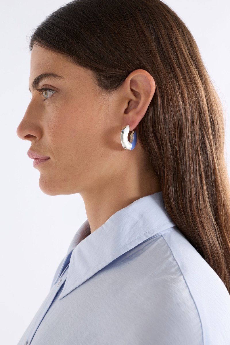 Itva Hoop Earring Earrings - ELK | CORNFLOWER
