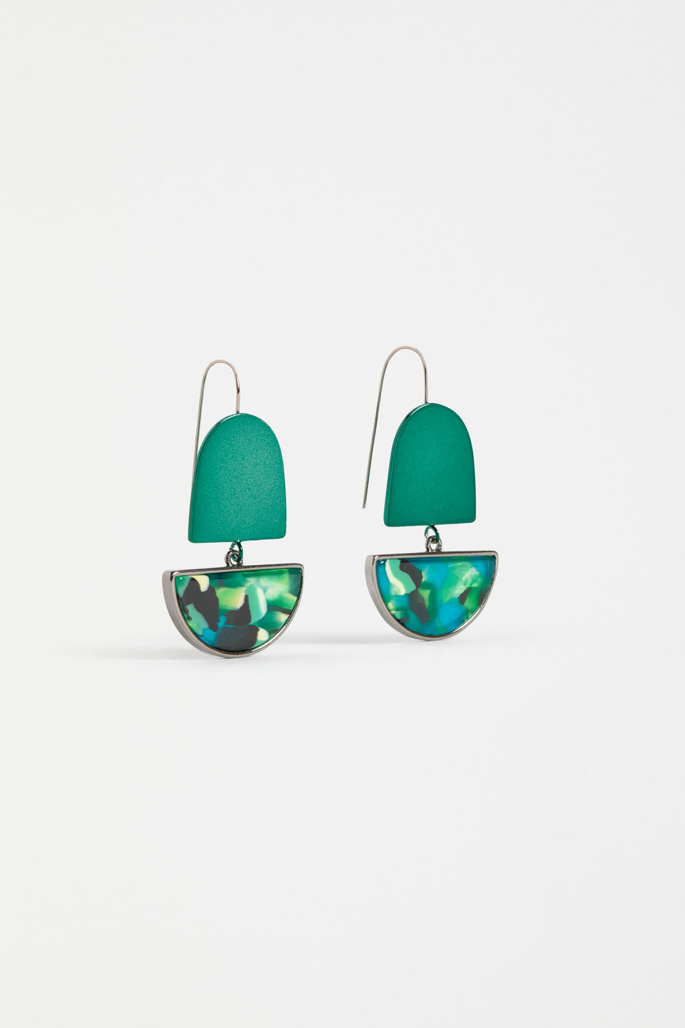 Heran Hook Earring Earrings - ELK | GREEN TORTOISESHELL