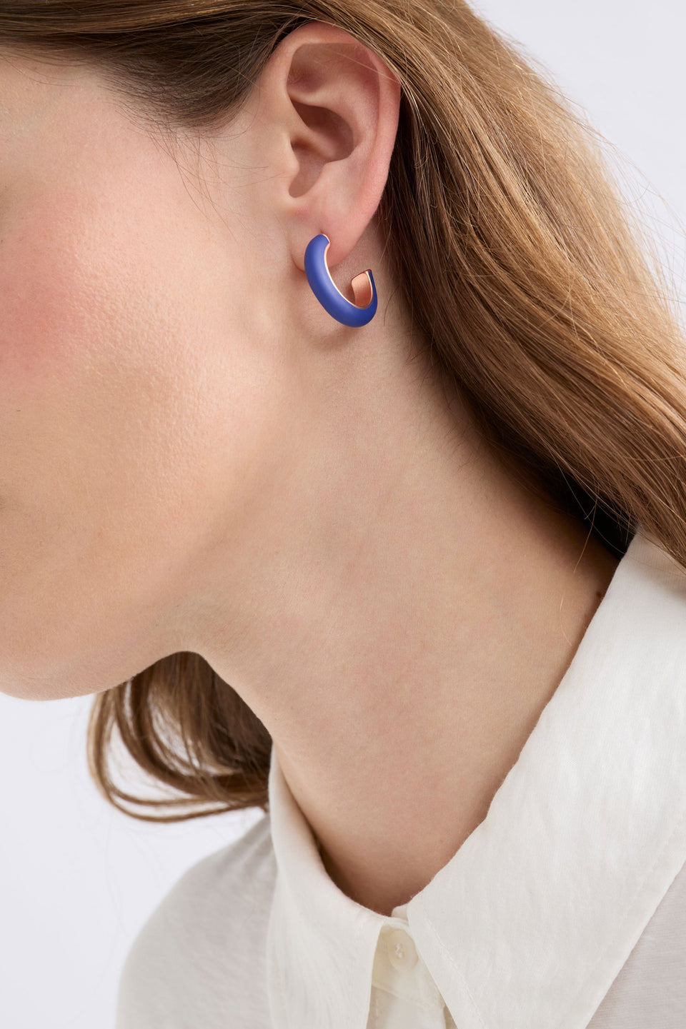 Emal Mini Hoop Earring Earrings - ELK | COBALT