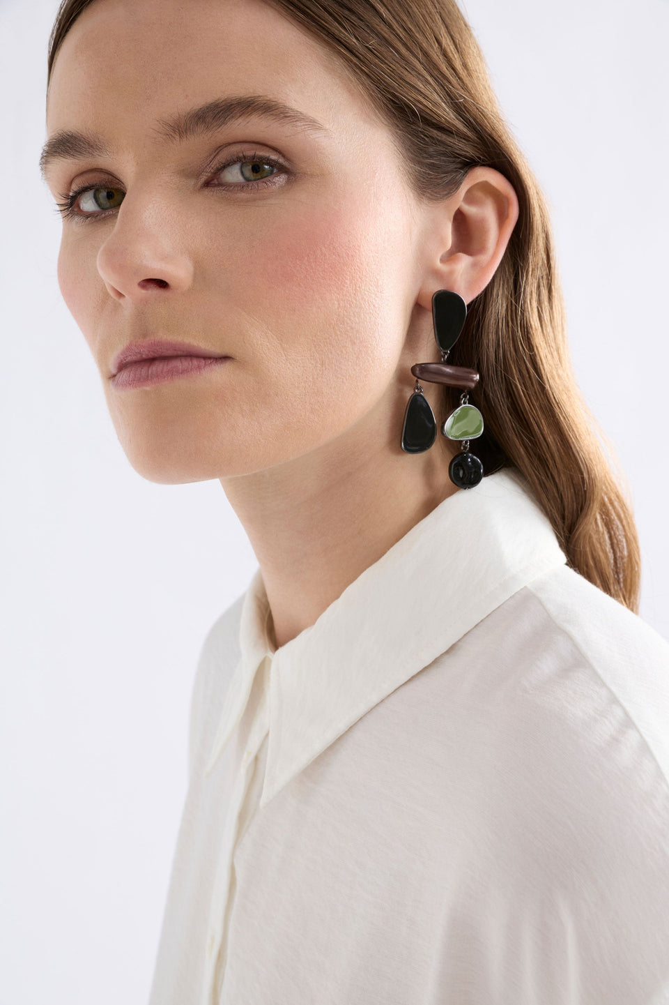 Runda Drop Earring Earrings - ELK | BLACK