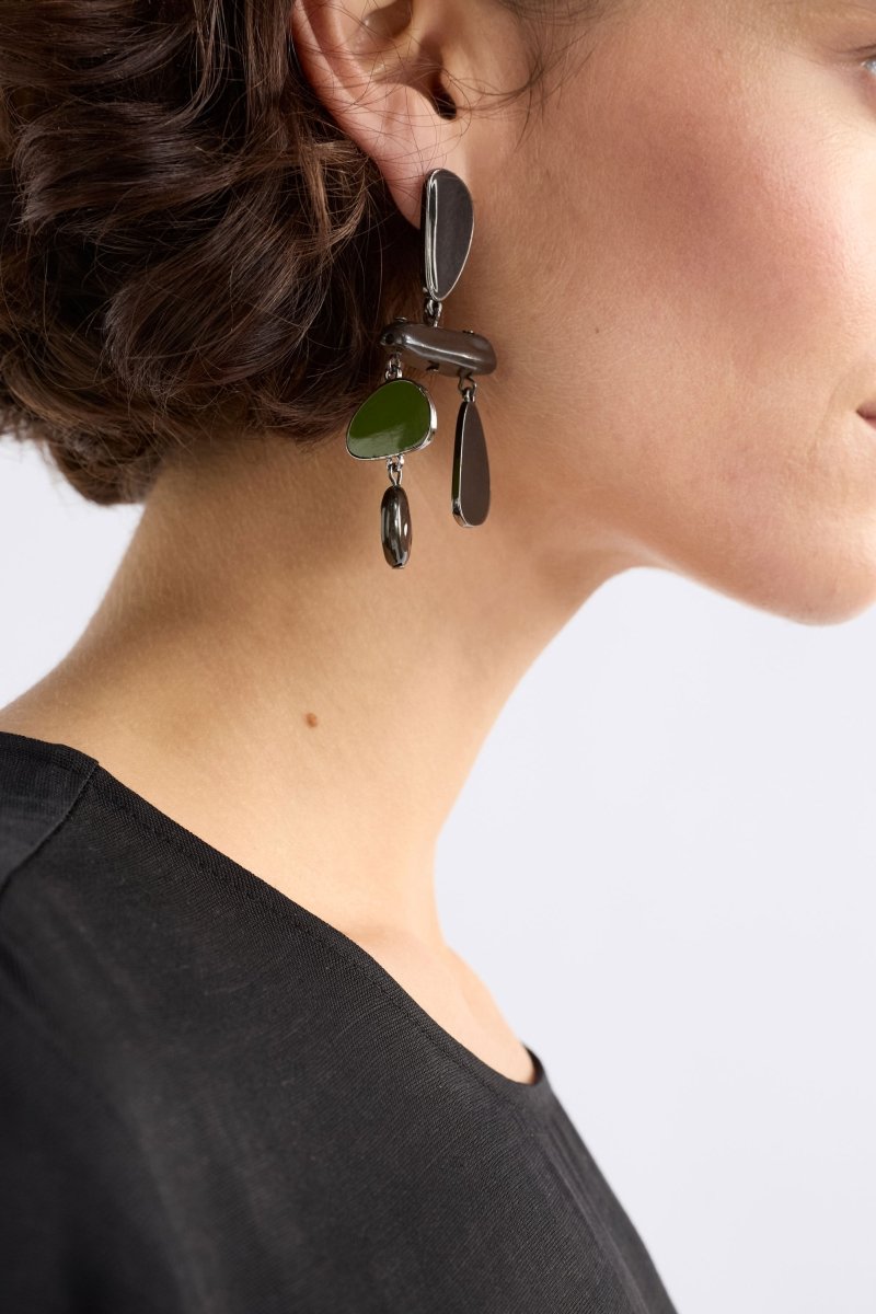 Runda Drop Earring Earrings - ELK | STEEL BLUE