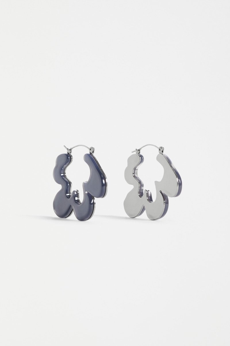 Lomma Hoop Earring Earrings - ELK | BRIGHT NAVY
