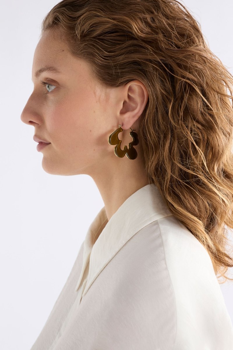 Lomma Hoop Earring Earrings - ELK | DARK OLIVE