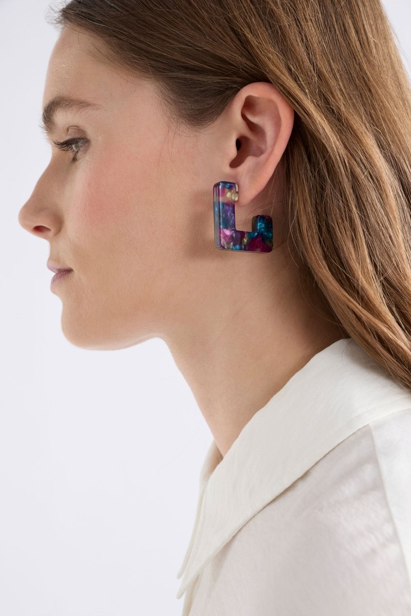 Spari Hoop Earring Earrings - ELK | BEIGE MULTI