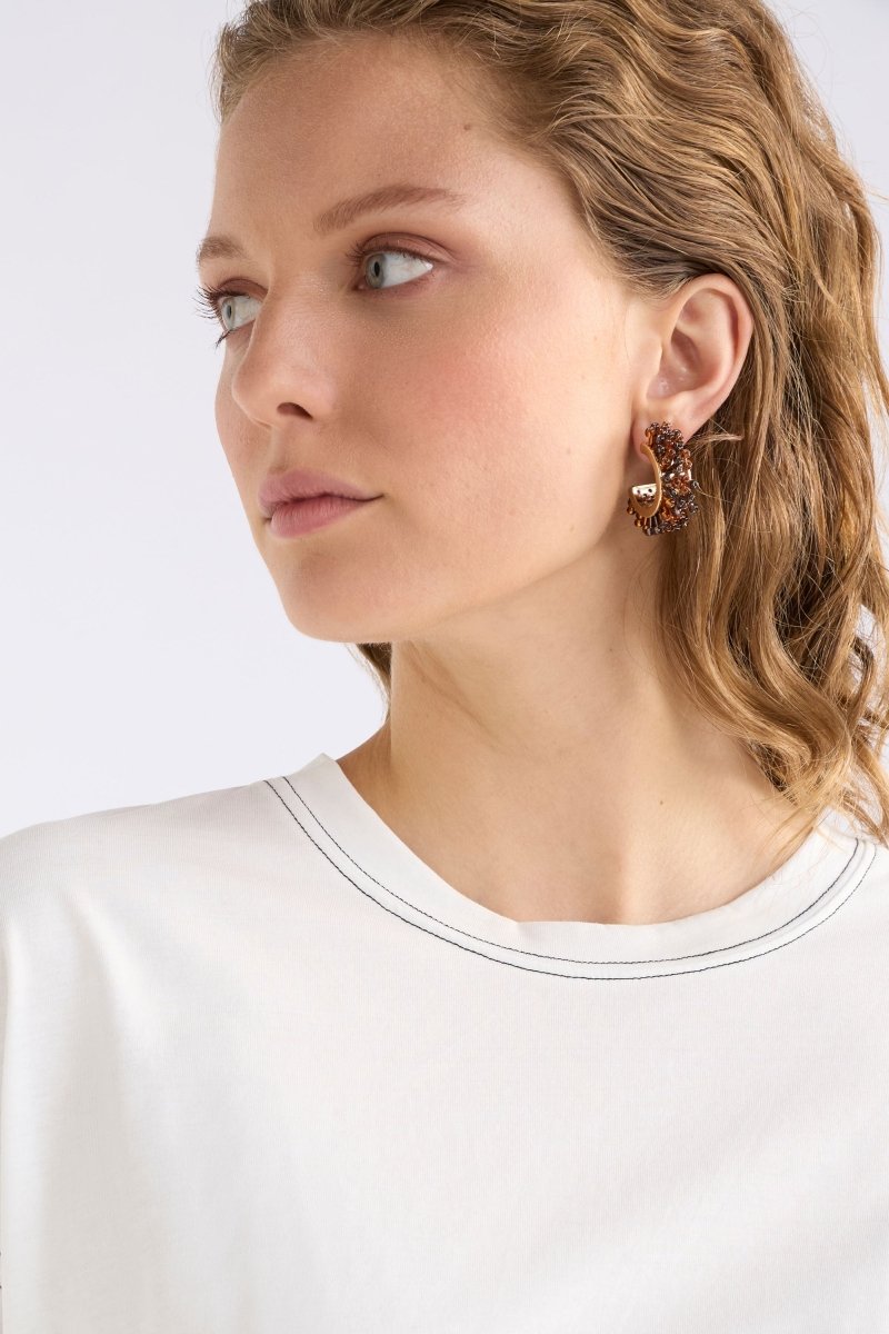 Karan Small Hoop Earring Earrings - ELK | TORTOISESHELL