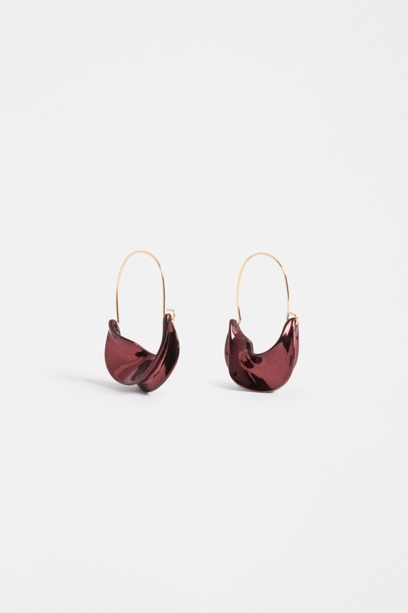 Siita Coloured Hoop Earring Earrings - ELK | ESPRESSO