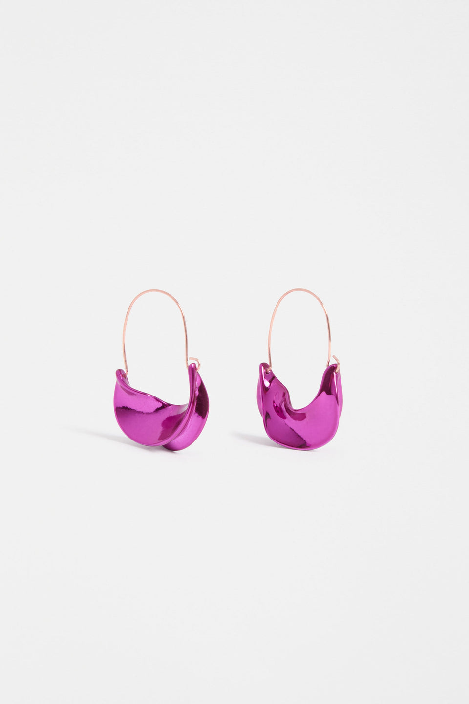 Siita Coloured Hoop Earring Earrings - ELK | FUCHSIA