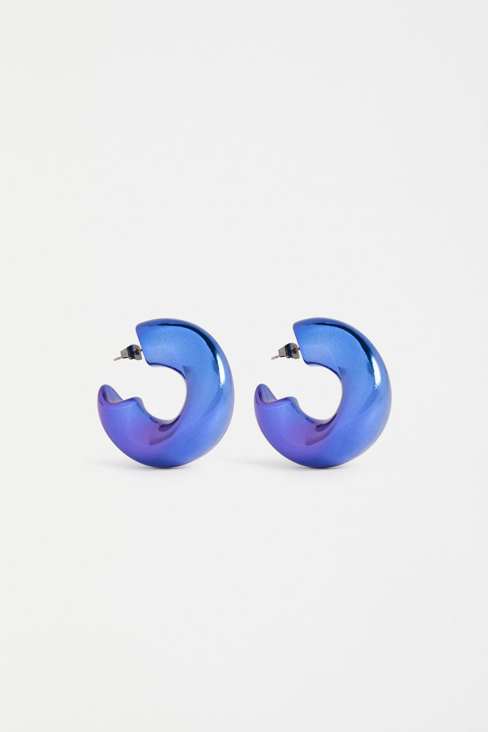 Askla Ombre Hoop Earring Earrings - ELK | NAVY PURPLE OMBRE