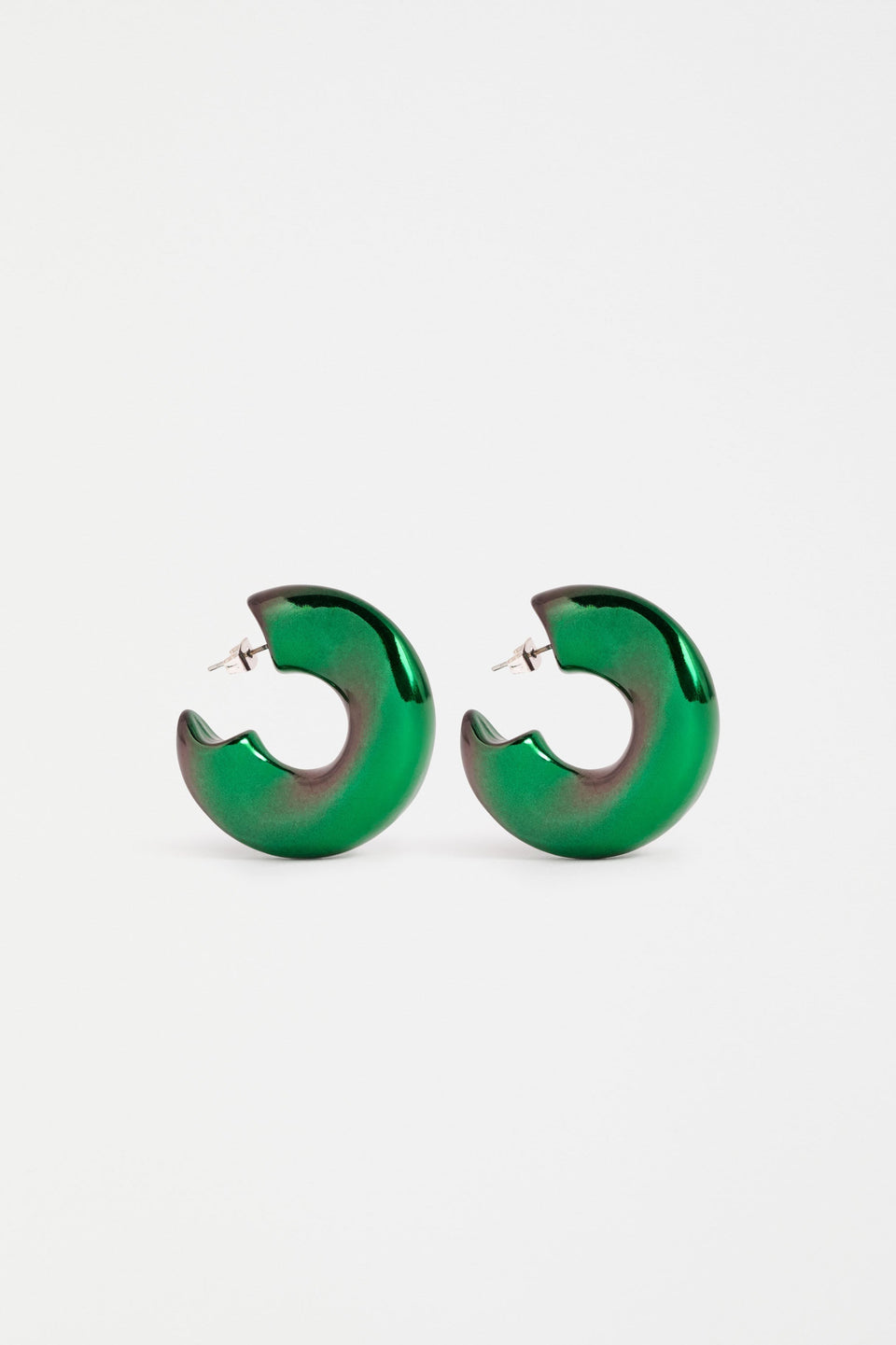 Askla Ombre Hoop Earring Earrings - ELK | GREEN BLACK OMBRE