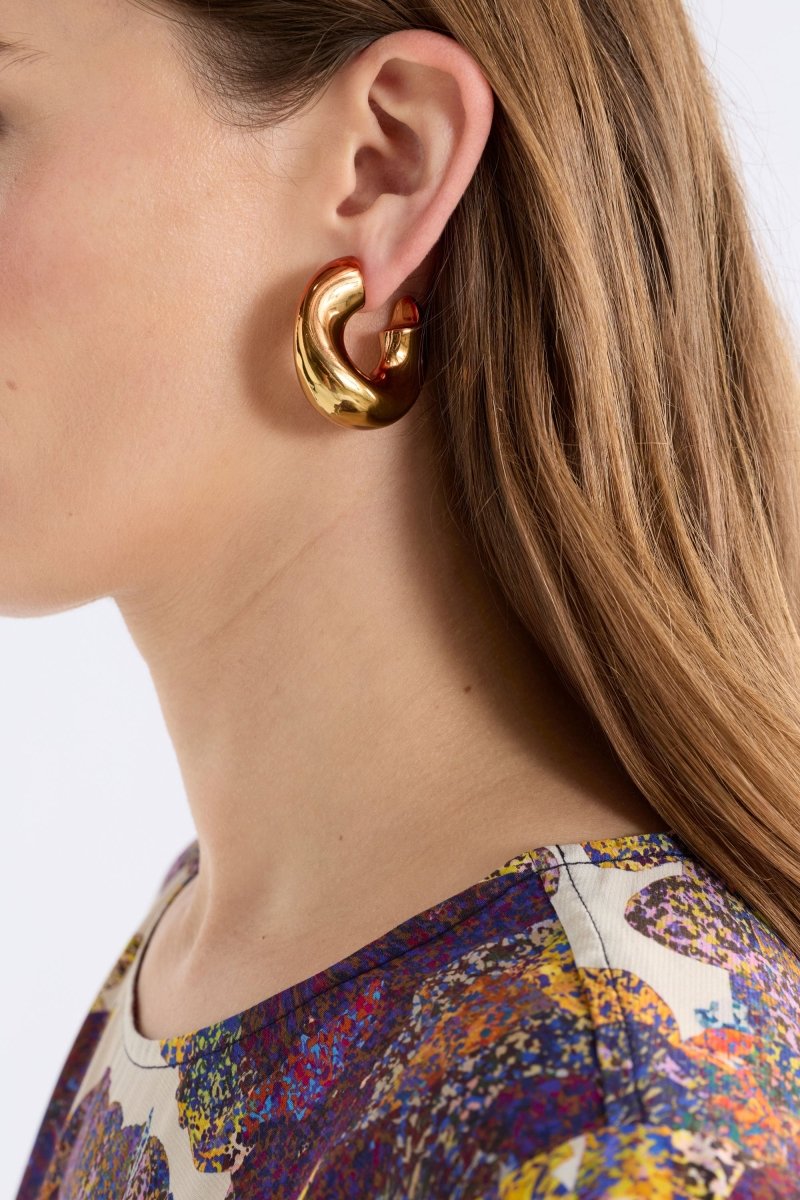 Askla Ombre Hoop Earring Earrings - ELK | GREEN BLACK OMBRE