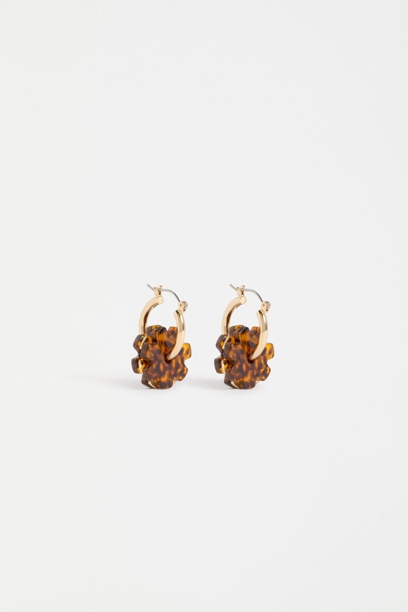 Flakkrin Hoop Earring Earrings - ELK | TORTOISESHELL SPECKLE