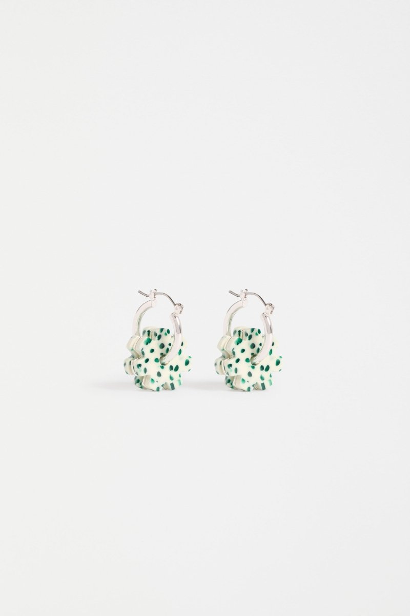 Flakkrin Hoop Earring Earrings - ELK | GREEN SPECKLE