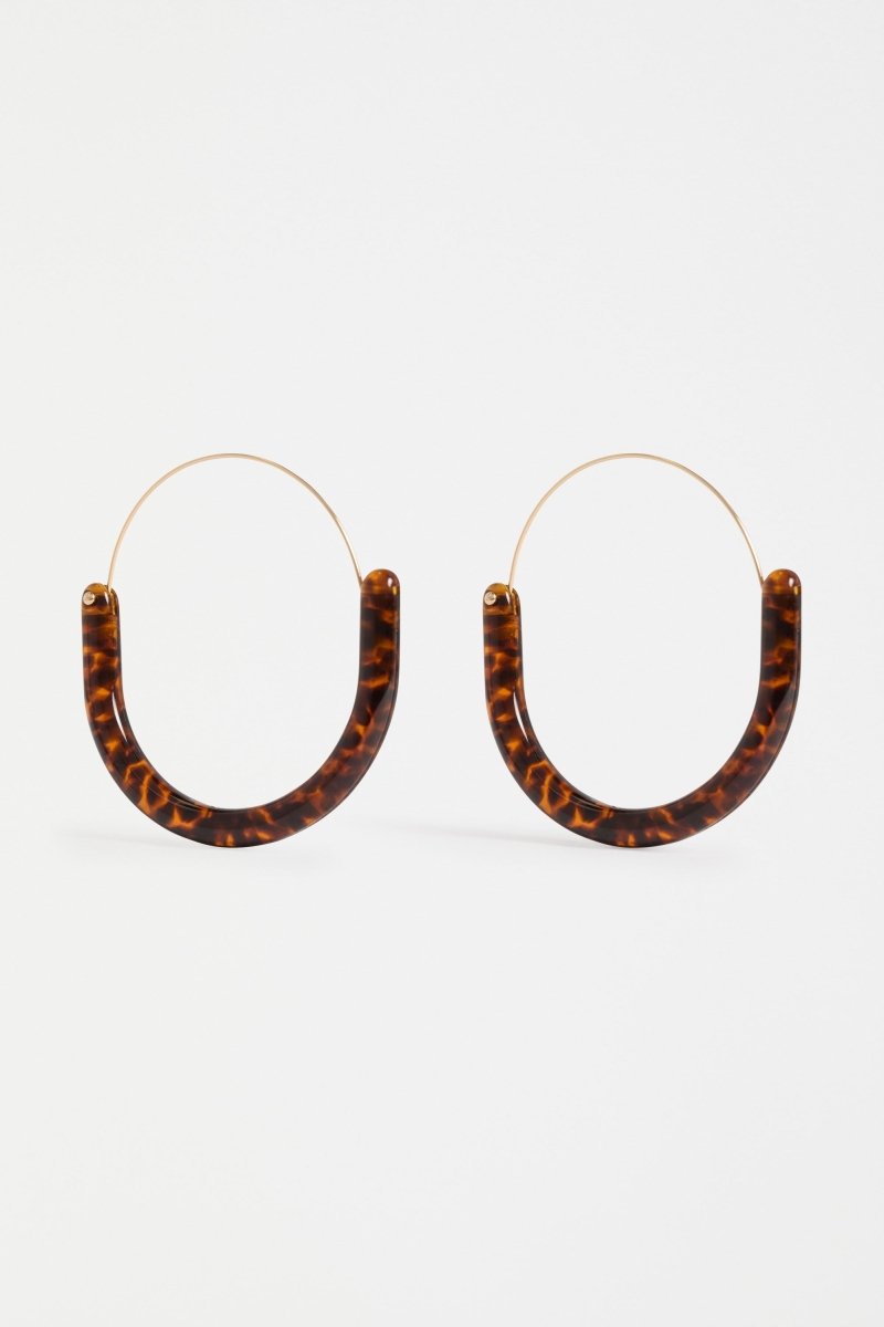 Aki Hoop Earring Earrings - ELK | TORTOISESHELL SPECKLE