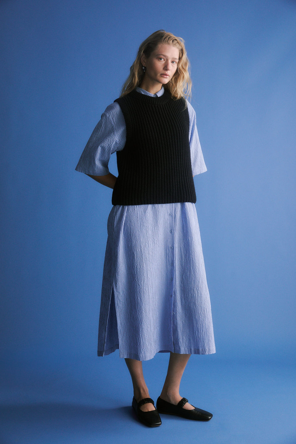 Erden Shirt Dress on Model campaign | CHAMBRAY