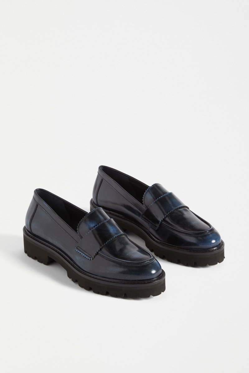 Tirstta Platform Loafer Flats - ELK | DARK NAVY