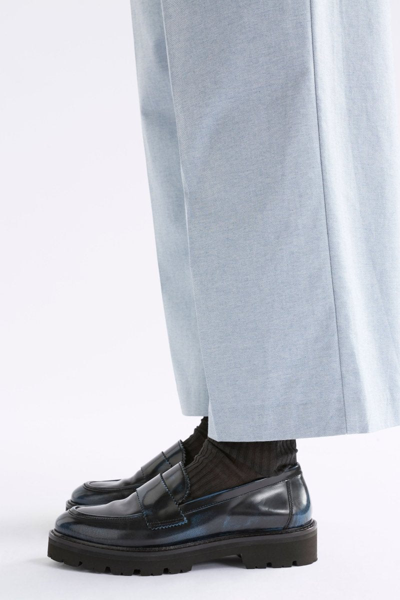 Tirstta Platform Loafer Flats - ELK | DARK NAVY