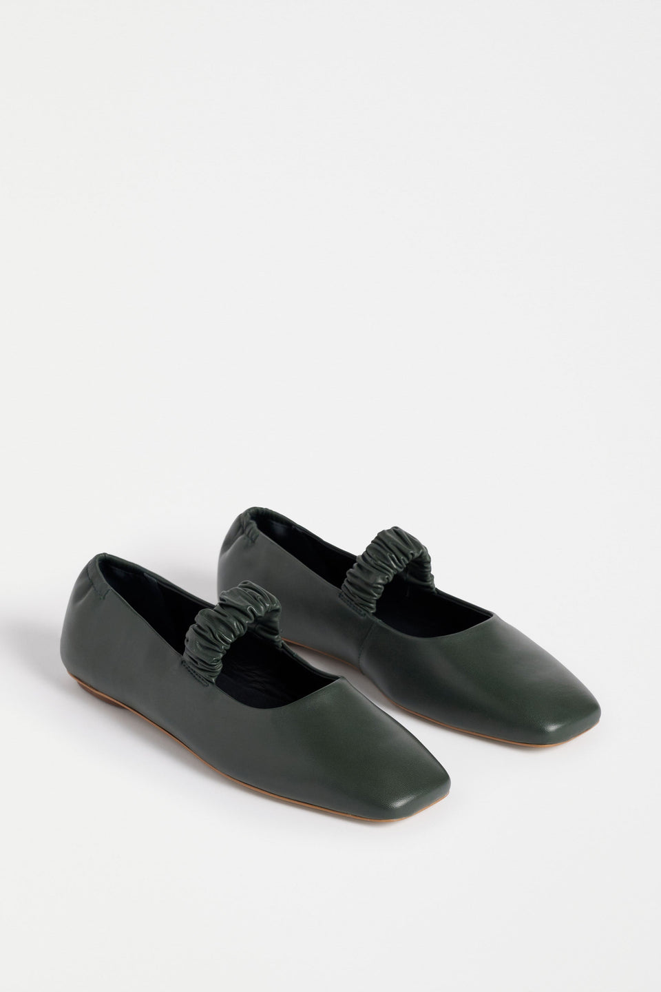 Kuren Ballet Flat Shoe Flat Lay side view | DARK JASPER