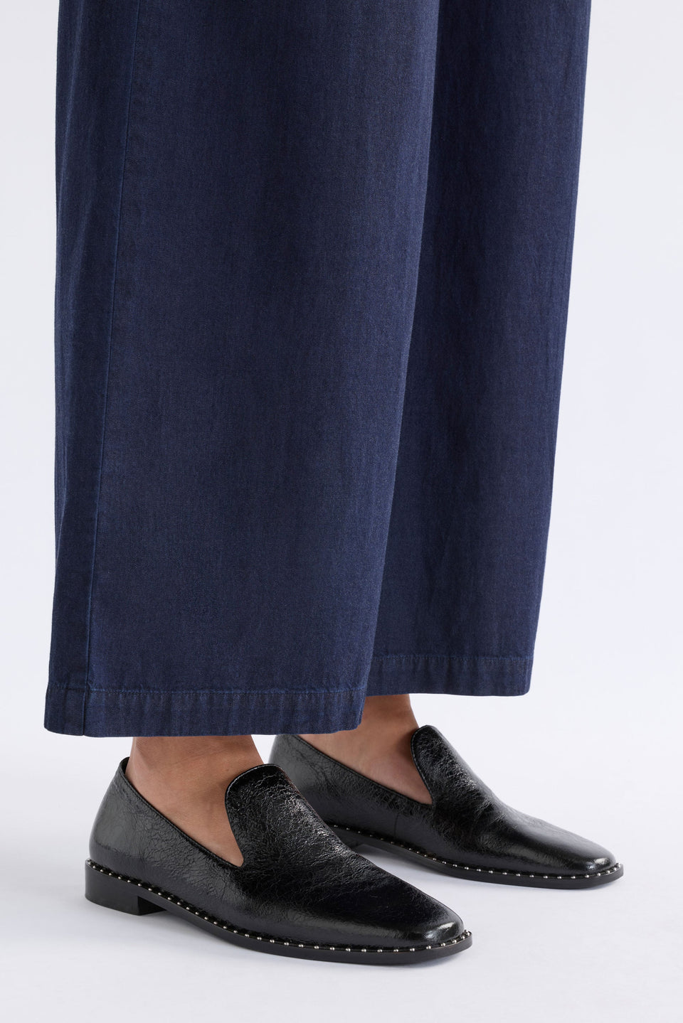 Alddra Loafer Flats - ELK | BLACK
