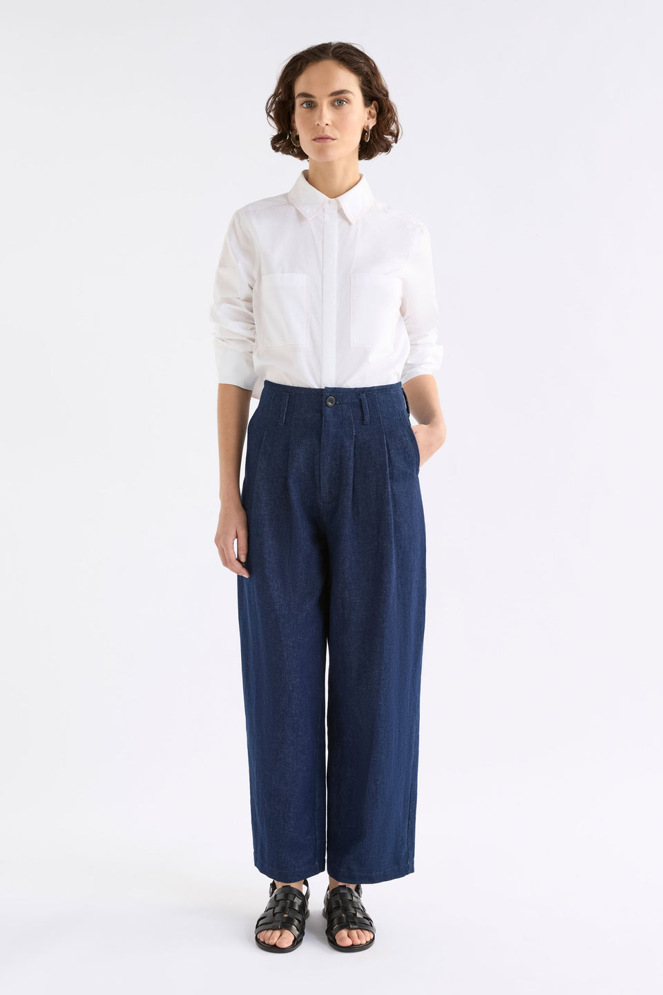 Decla Jean on Model Full Length | DARK BLUE WASH