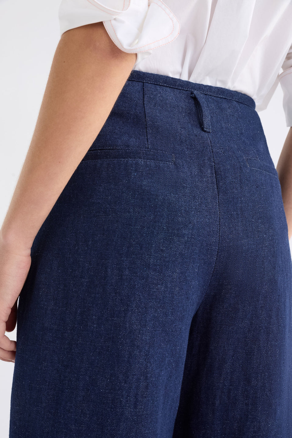 Decla Jean on Model Back view with pockets | DARK BLUE WASH