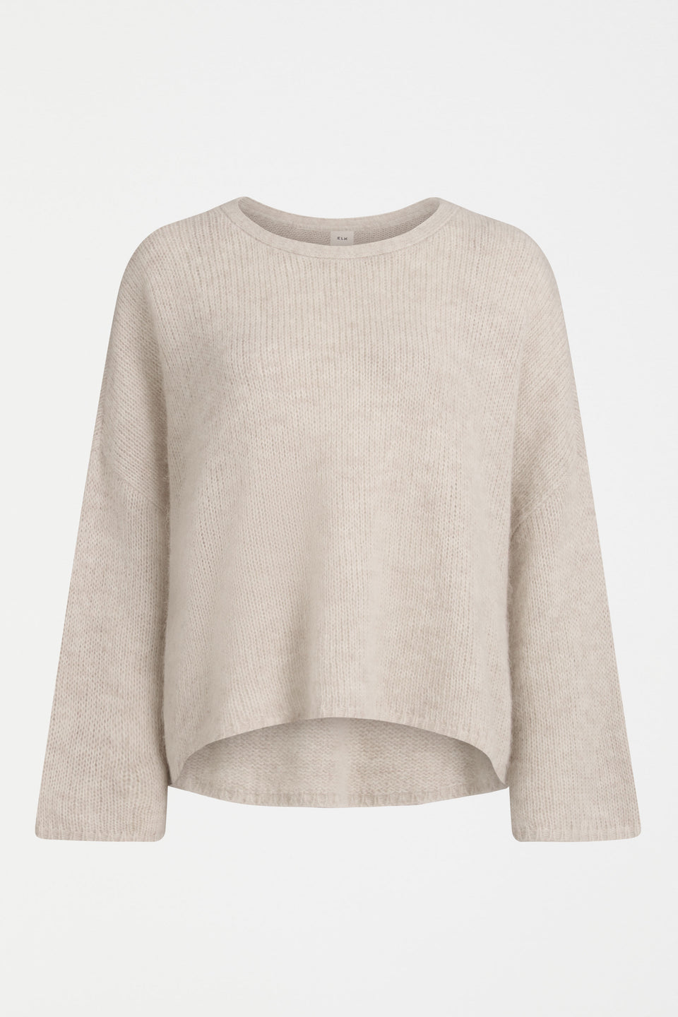 Agna Merino and Alpaca Wool Sweater Front | ECRU