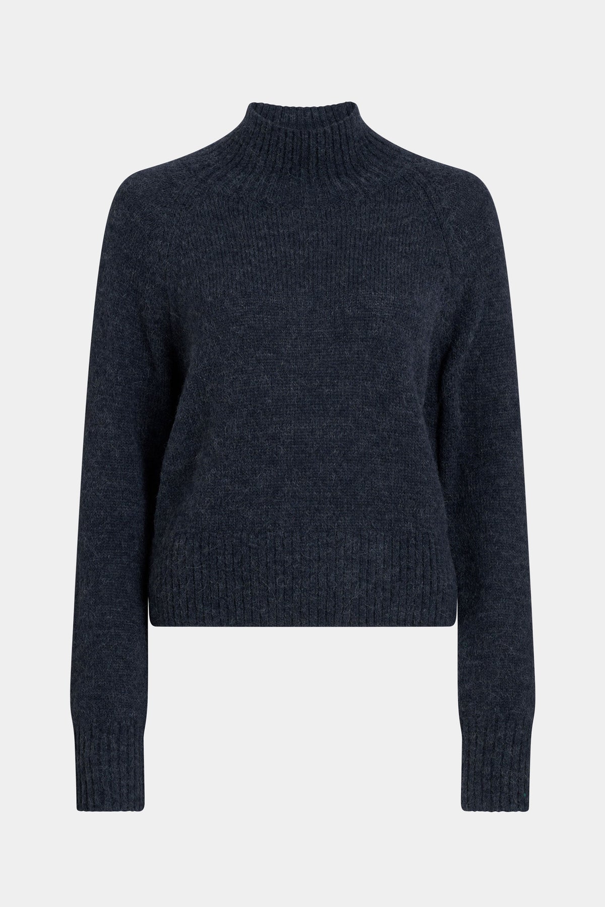 Enka Neat Fit Funnel Neck Sweater Front | CARBON