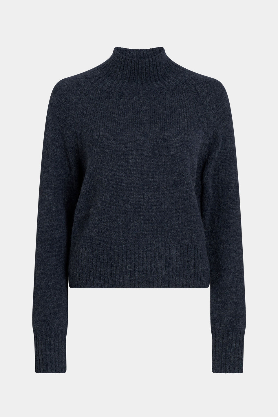 Enka Neat Fit Funnel Neck Sweater Front | CARBON