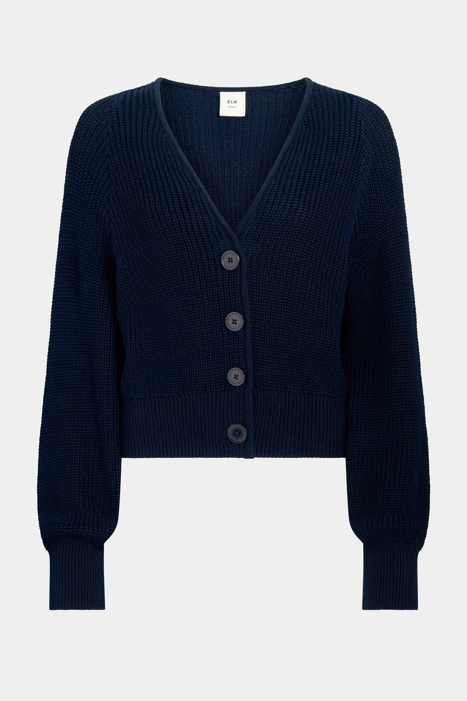 Saari Cardigan Flat Lay | BRIGHT NAVY