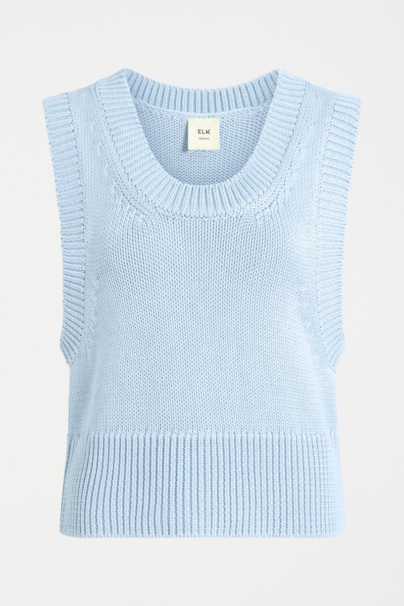 Mikkel Vest Pearl Blue Knitwear - ELK | PEARL BLUE