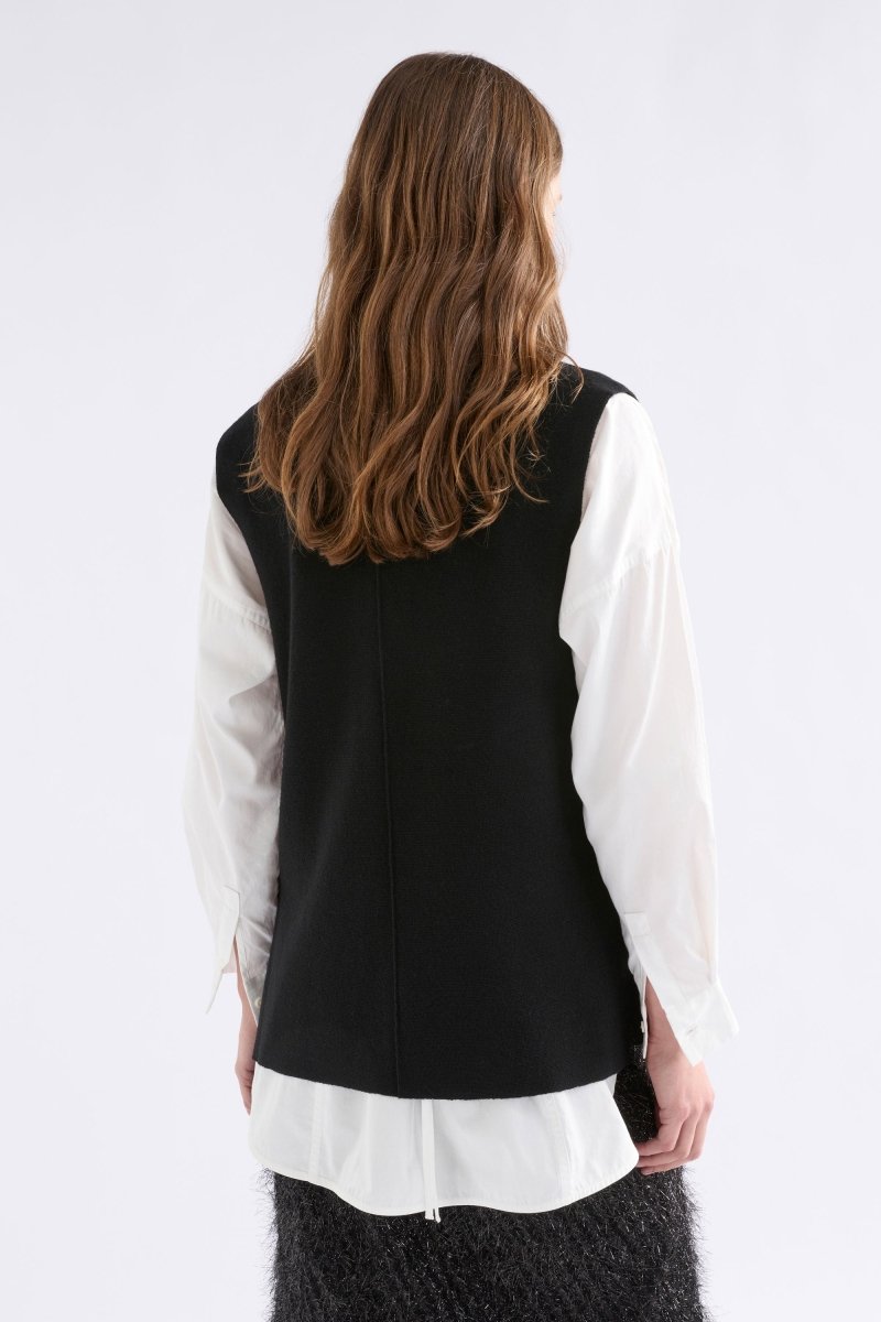 Alin Knit Vest Knitwear - ELK | BLACK