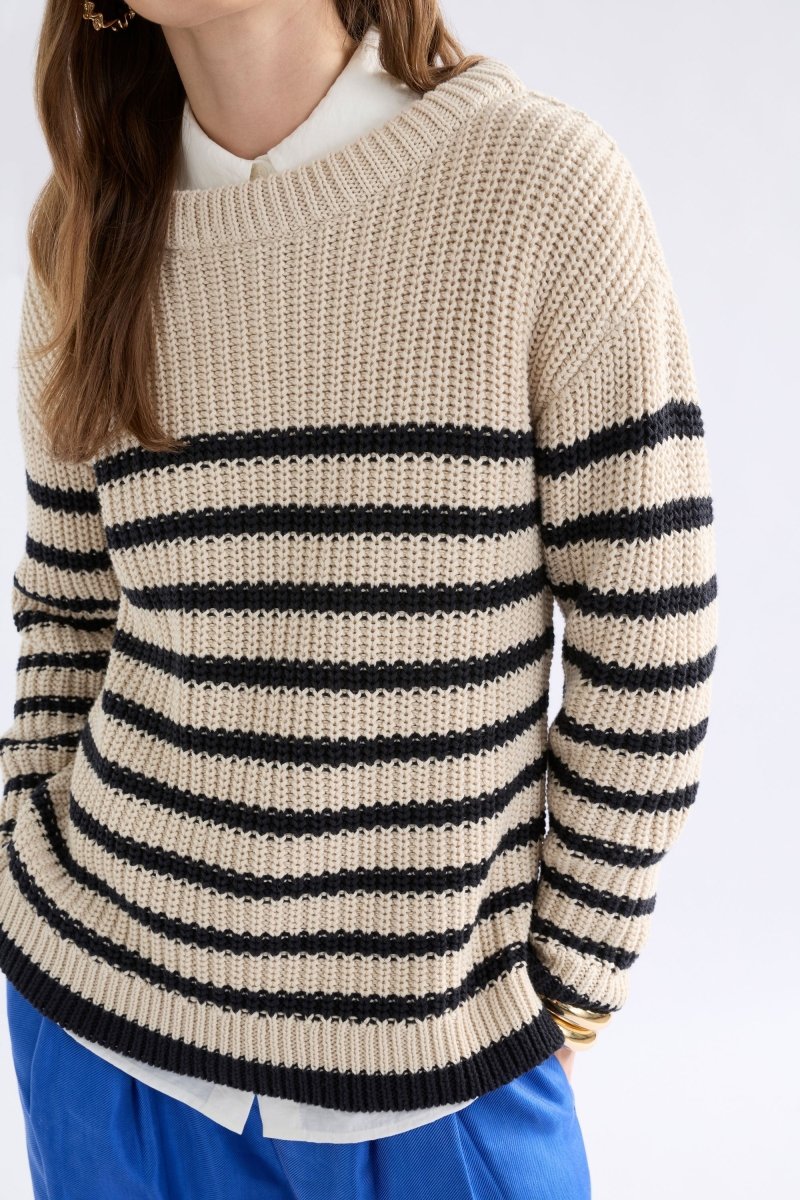 Tuuva Sweater Knitwear - ELK | CHALK BLACK