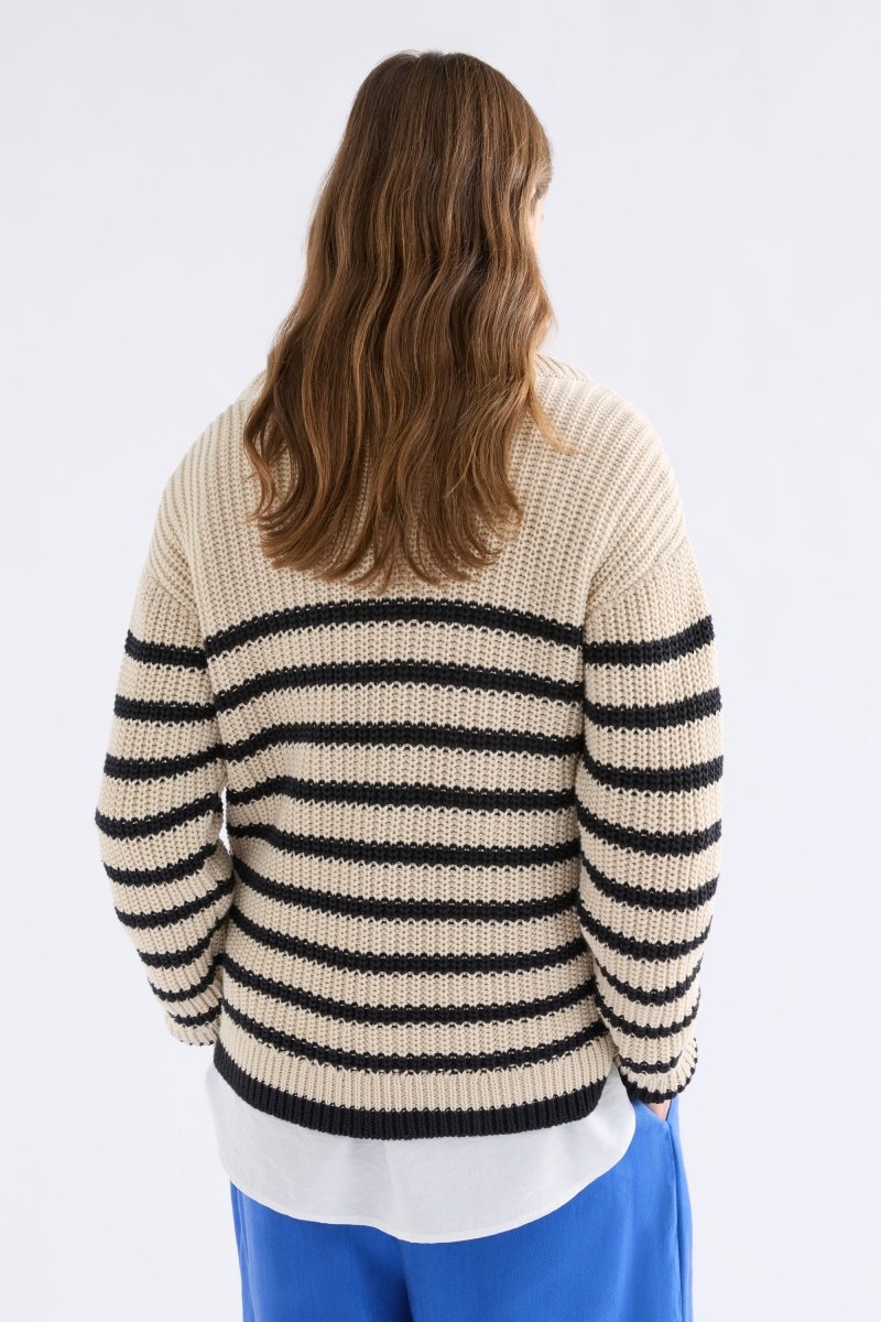 Tuuva Sweater Knitwear - ELK | CHALK BLACK