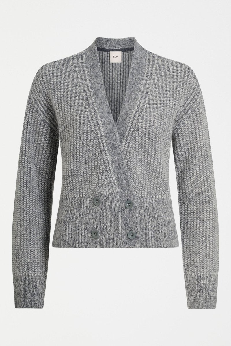 Aleph Cardi Knitwear - ELK | MID GREY MELANGE