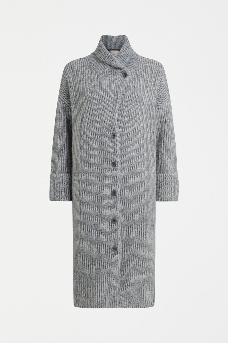 Aleph Longline Cardi Knitwear - ELK | MID GREY MELANGE