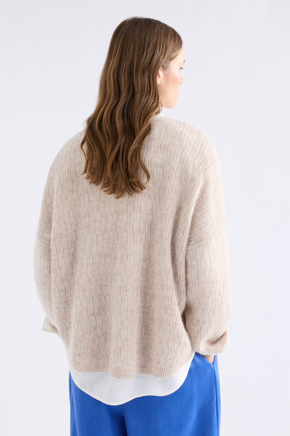 Agna Pattern Sweater Ecru Knitwear - ELK | ECRU