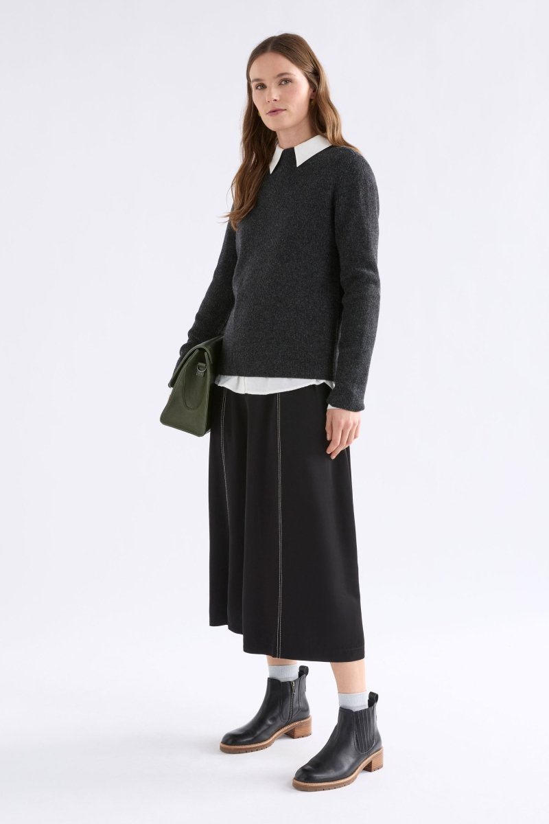 Nevis Sweater Charcoal Knitwear - ELK | CHARCOAL