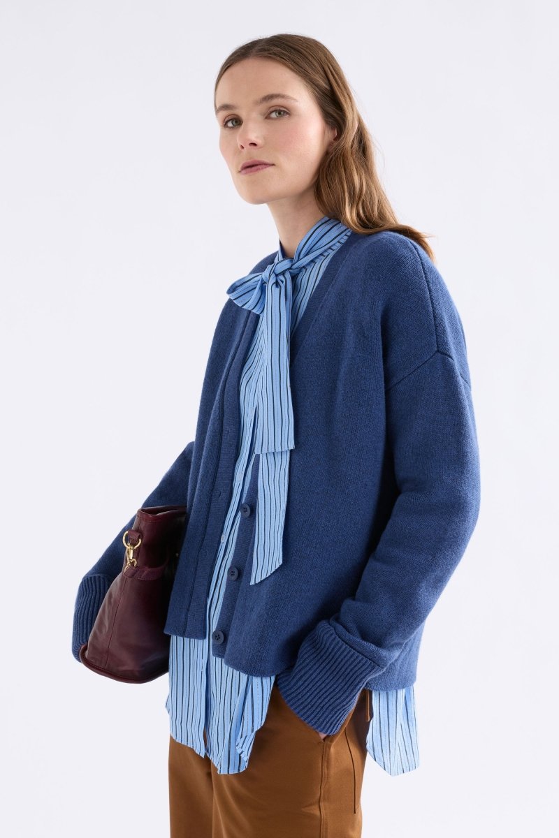 Klee Cardi Bright Navy Knitwear - ELK | BRIGHT NAVY