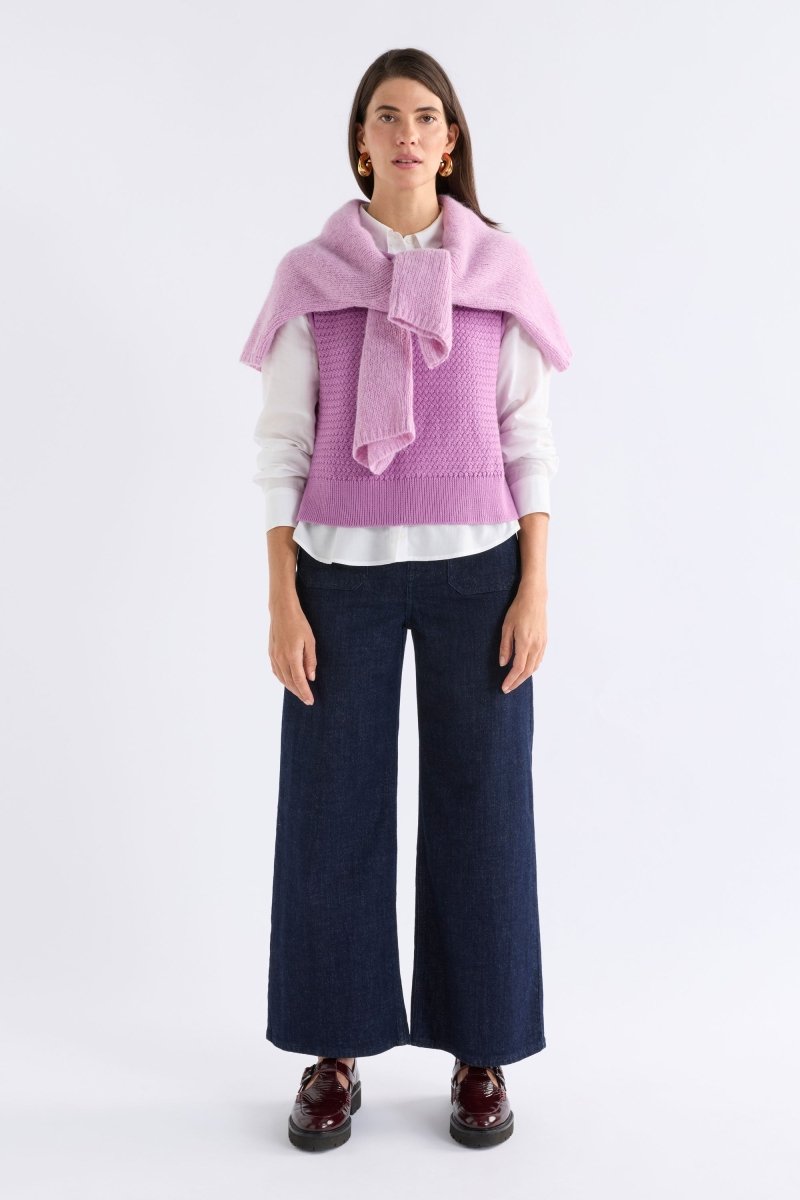 Naya Knit Vest Violet Knitwear - ELK | VIOLET