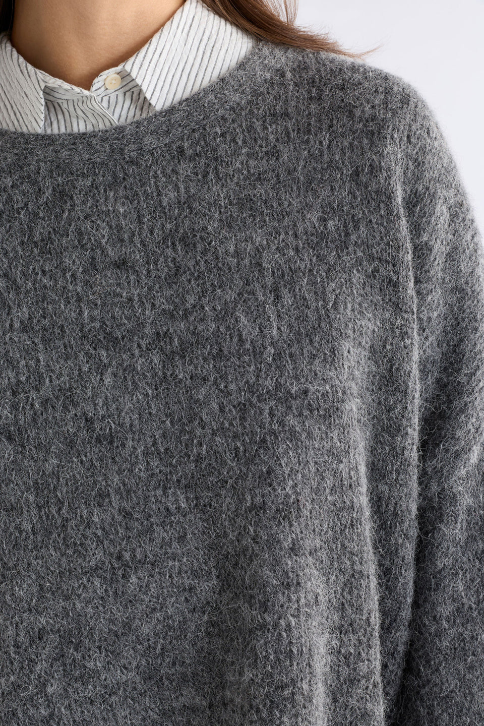 Agna Luna Sweater Knitwear - ELK AU | MID GREY MARLE