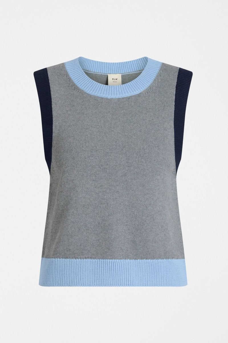 Bolsa Knit Vest Knitwear - ELK | GREY MARLE