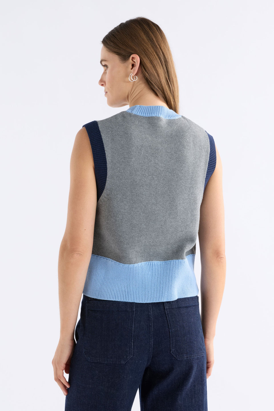 Bolsa Knit Vest Knitwear - ELK | GREY MARLE