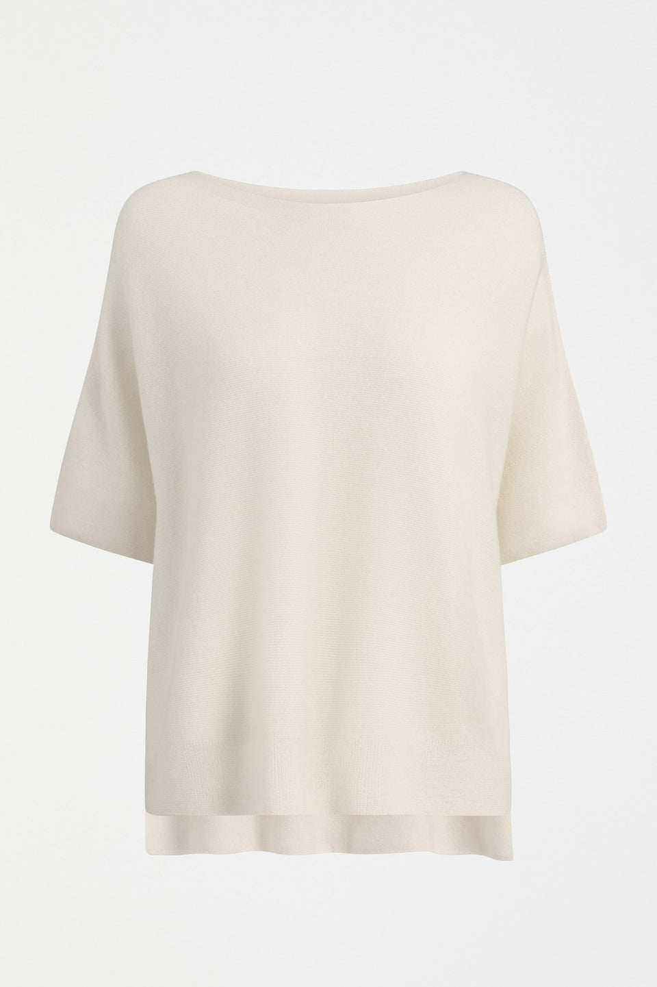 Kita Fine Merino Knit Short sleeve Top | CREAM