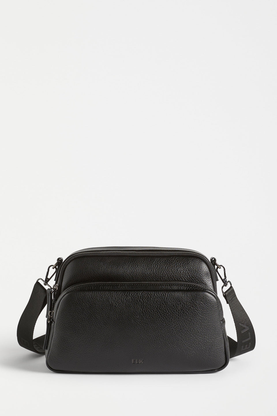 Beya Medium Sized Vegan Crossbody Bag Front | BLACK