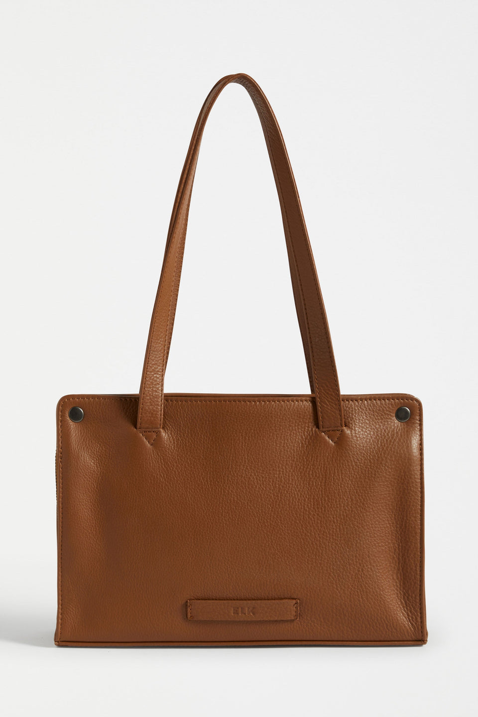 Mini Remnant Leather Zip Up Small Shoulder Bag Back | TAN