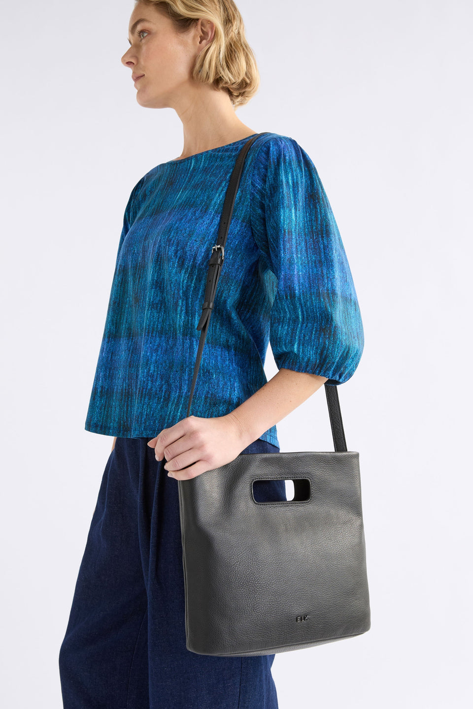 Vio Tote on model styled | BLACK