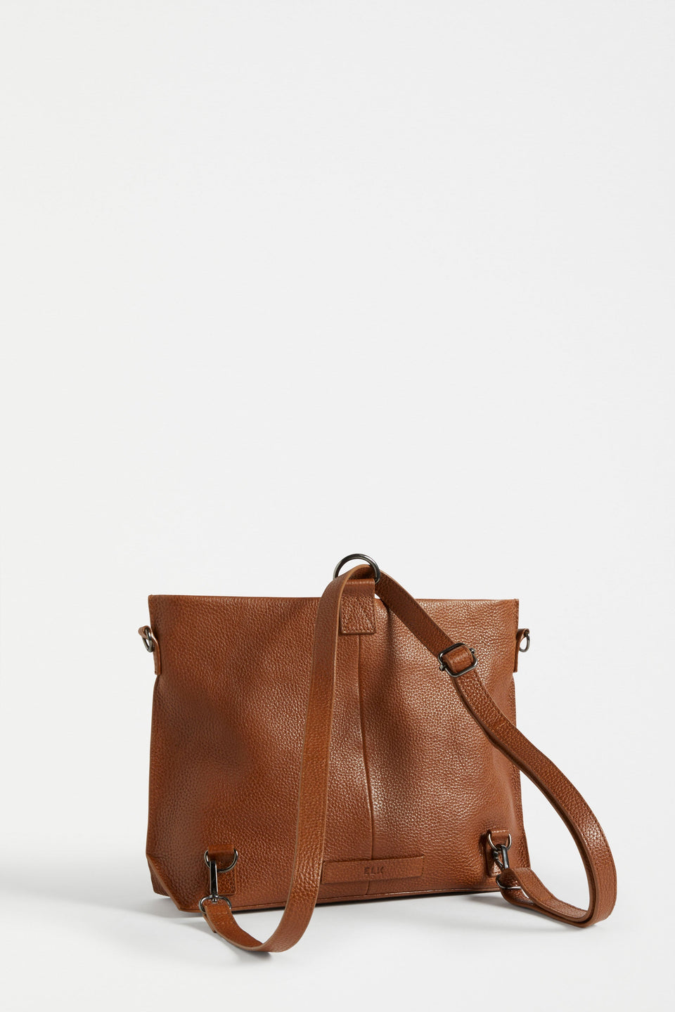 Nuoli Mini Leather Transformable Backpack to Crossbody Bag Back | TAN