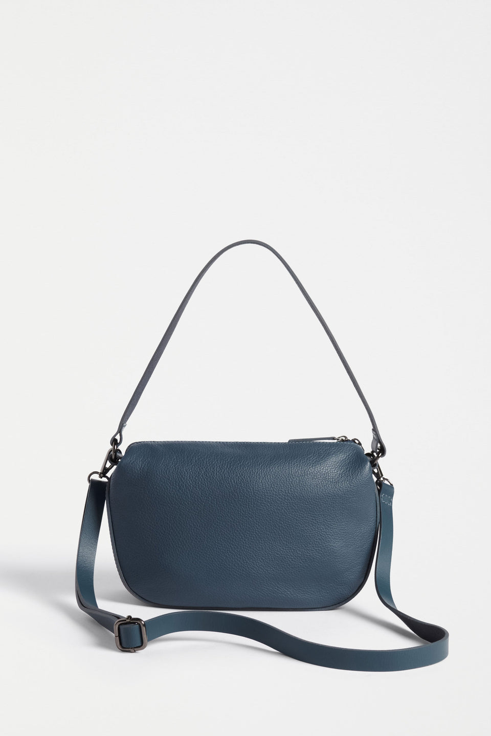 Illin Mini Leather Sling Shoulder Bag with Detachable Crossbody Strap Back | DENIM