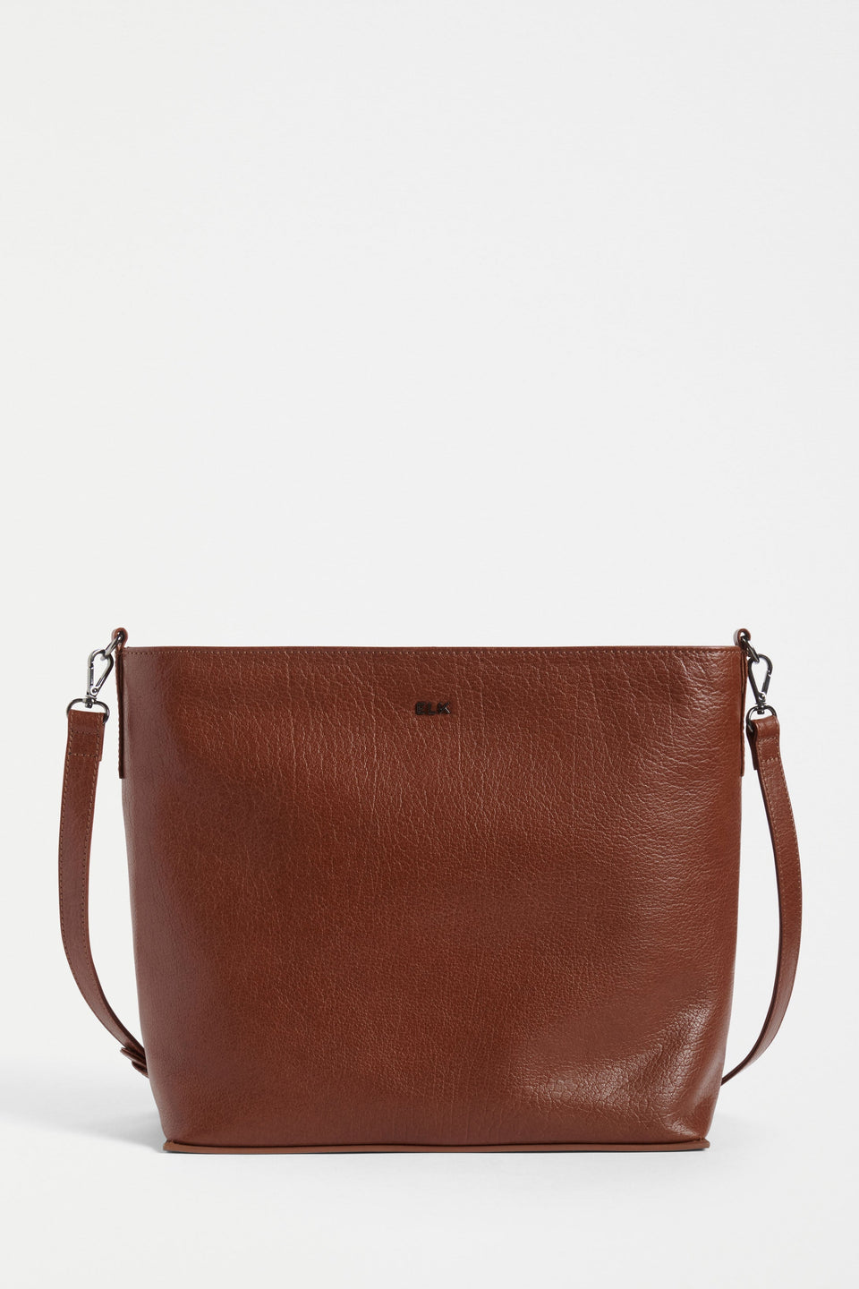 Olin Mid Sized Leather Shoulder Bag Front | TAN