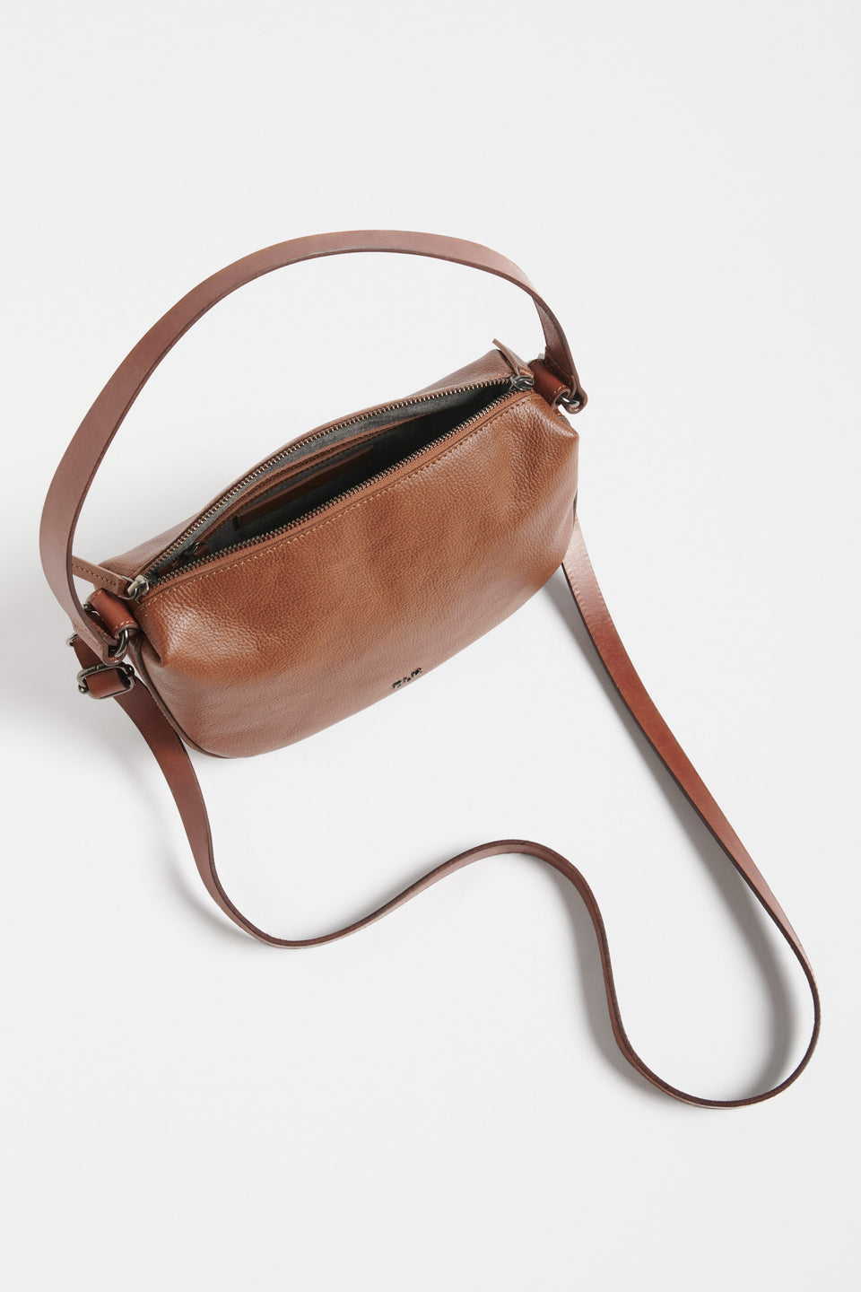 Illin Mini Leather Sling Shoulder Bag with Detachable Crossbody Strap Overhead | SIENNA